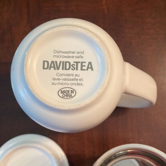 Davids Tea Red Berries And Pastel Greens Design Nordic infuser Tea Mug - Picture 7 of 8